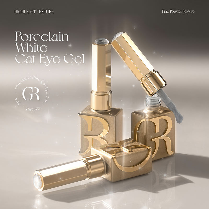 Gulauri Porcelain White Cat Eye Gel Elegant and Nobled Color