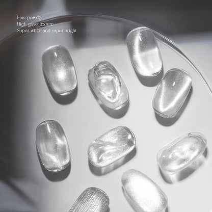 Gulauri Porcelain White Cat Eye Gel Elegant and Nobled Color