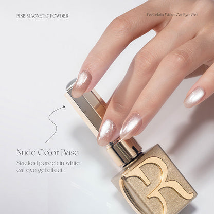 Gulauri Porcelain White Cat Eye Gel Elegant and Nobled Color