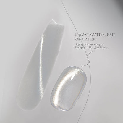 Gulauri Porcelain White Cat Eye Gel Elegant and Nobled Color