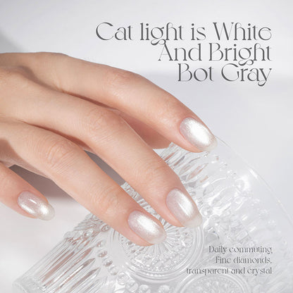 Gulauri Porcelain White Cat Eye Gel Elegant and Nobled Color