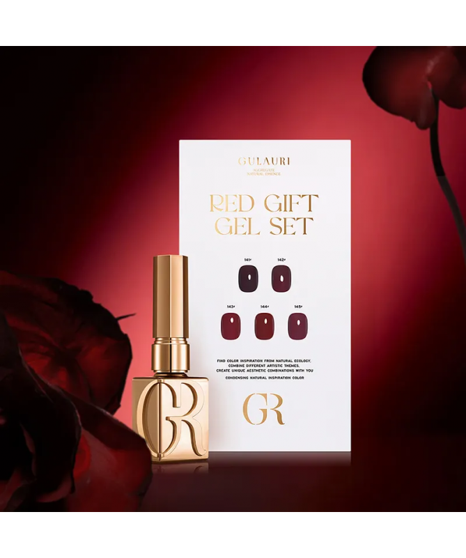 Gulauri Golden age RED GIFT gel polish collection 13ml (141-145)